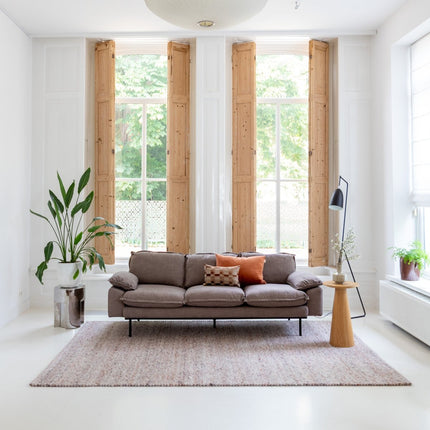 Wollen Vloerkleden - Wollen vloerkleed Sienna Beige/Burgundy Eva Interior - Vloerkledenloods