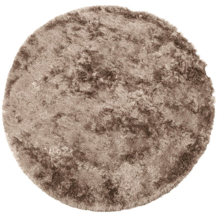 Wollen Vloerkleden - Woood rond vloerkleed Praline Nougat 200cm - Vloerkledenloods
