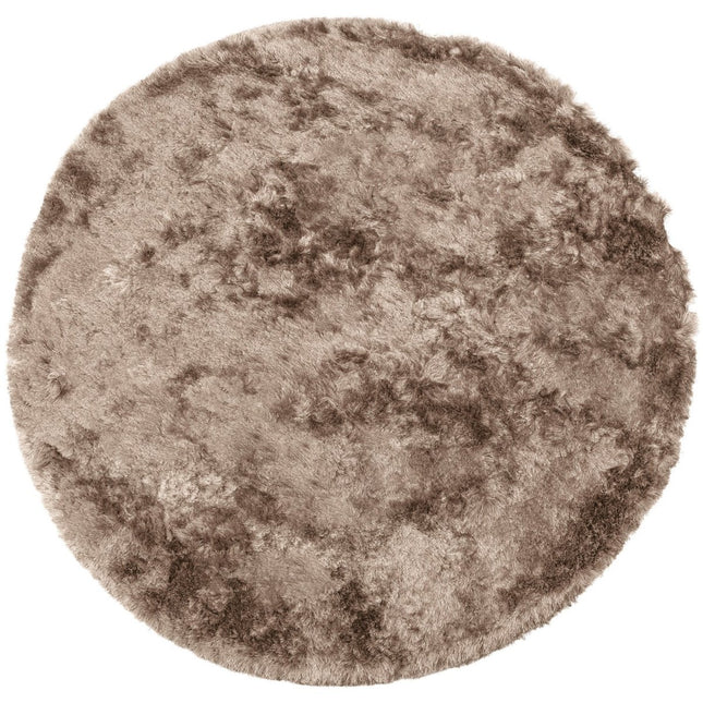 Wollen Vloerkleden - Woood rond vloerkleed Praline Nougat 200cm - Vloerkledenloods