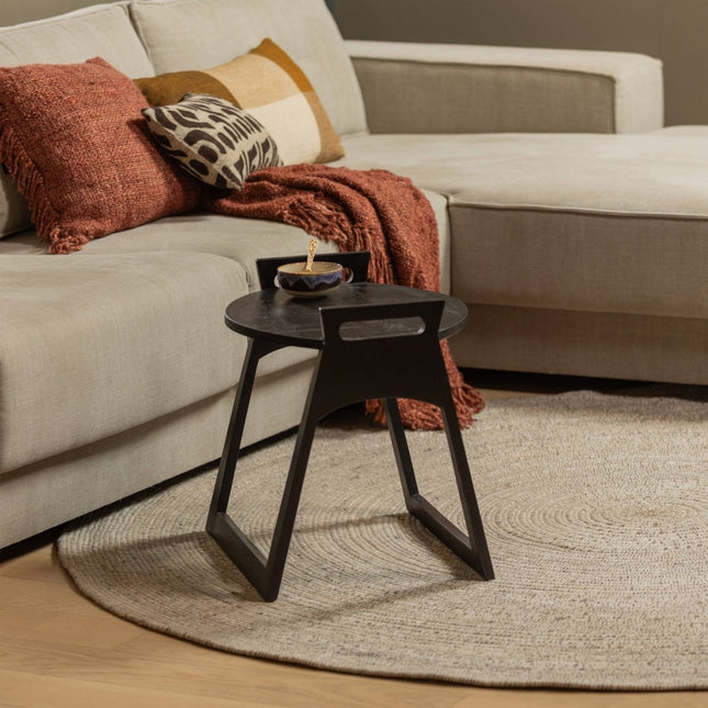 Wollen Vloerkleden - Woood rond vloerkleed Utopia Naturel 200cm - Vloerkledenloods