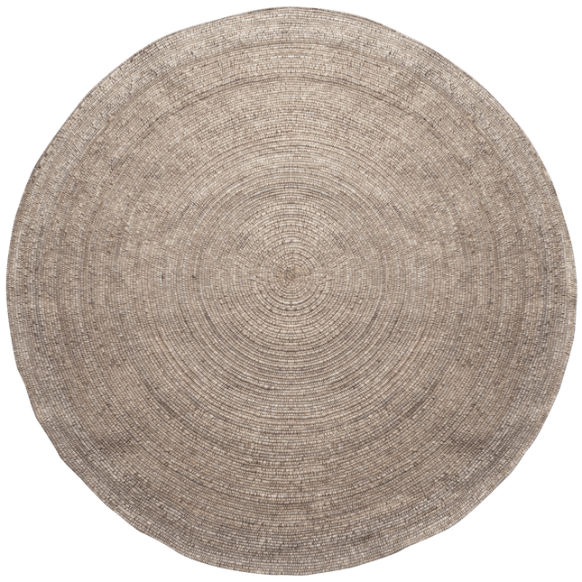 Wollen Vloerkleden - Woood rond vloerkleed Utopia Naturel 200cm - Vloerkledenloods