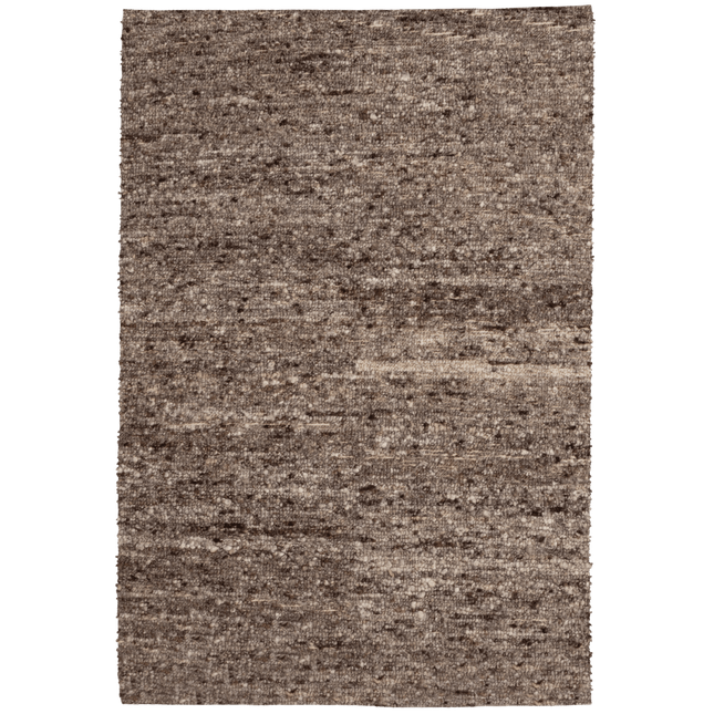 Wollen Vloerkleden - Woood vloerkleed Efia Wol Bruin Melange 170x240cm - Vloerkledenloods