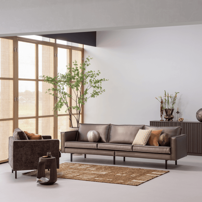 Wollen Vloerkleden - Woood vloerkleed Ian Wol/Katoen Bruin 170x240cm - Vloerkledenloods