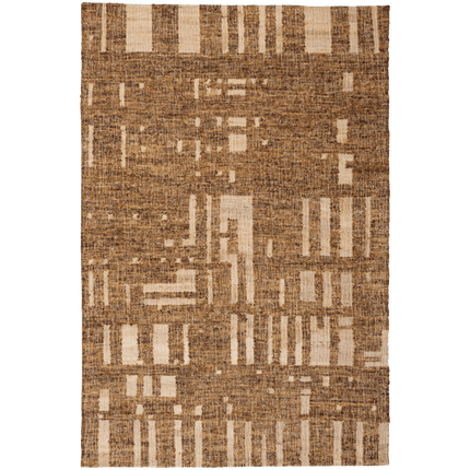 Wollen Vloerkleden - Woood vloerkleed Ian Wol/Katoen Bruin 170x240cm - Vloerkledenloods