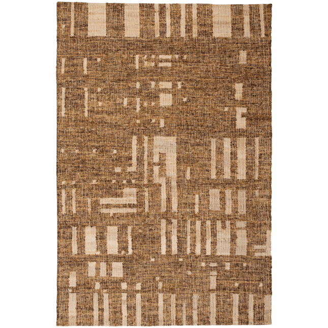 Wollen Vloerkleden - Woood vloerkleed Ian Wol/Katoen Bruin 170x240cm - Vloerkledenloods