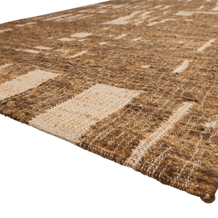 Wollen Vloerkleden - Woood vloerkleed Ian Wol/Katoen Bruin 170x240cm - Vloerkledenloods