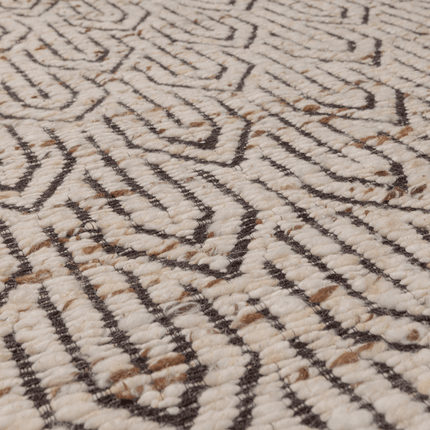 Wollen Vloerkleden - Woood vloerkleed Joslin Wol Naturel Melange 170x240cm - Vloerkledenloods