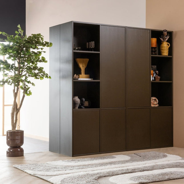 Wollen Vloerkleden - Woood vloerkleed Moro Wol/Katoen Grijswit 170x240cm - Vloerkledenloods