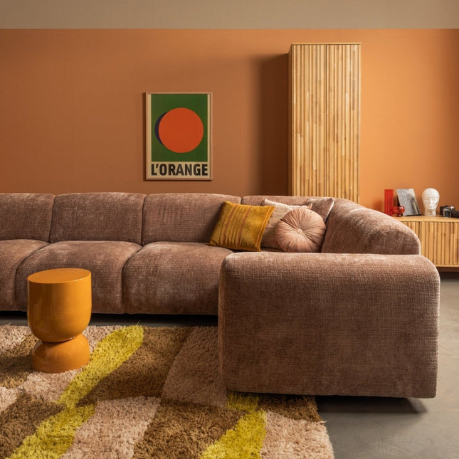 Wollen Vloerkleden - Woood vloerkleed Musa Grafisch Dessin Naturel/Geel 170x240cm - Vloerkledenloods