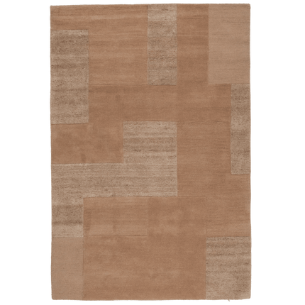Wollen Vloerkleden - Woood vloerkleed Noven Wol/Katoen Zand 170x240cm - Vloerkledenloods