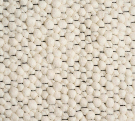 Wollen vloerkleed Ajour Black warp nr.1 Basic Pallio by Brinker - Vloerkledenloods
