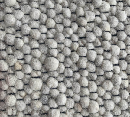 Wollen vloerkleed Ajour Black warp nr.11 Basic Pallio by Brinker - Vloerkledenloods