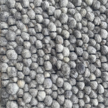Wollen vloerkleed Ajour Black warp nr.28 Basic Pallio by Brinker - Vloerkledenloods