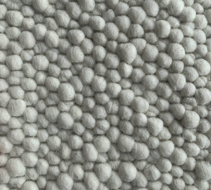 Wollen vloerkleed Ajour White warp nr.1 Basic Pallio by Brinker - Vloerkledenloods