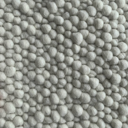 Wollen vloerkleed Ajour White warp nr.1 Basic Pallio by Brinker - Vloerkledenloods