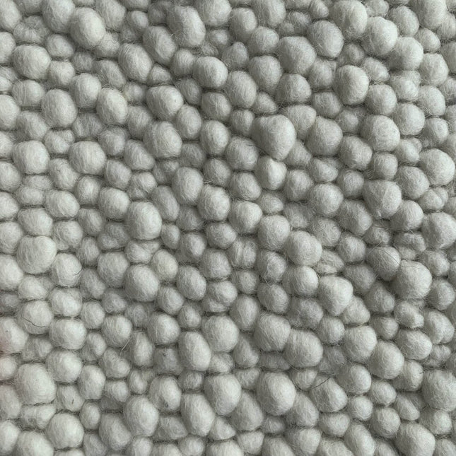 Wollen vloerkleed Ajour White warp nr.1 Basic Pallio by Brinker - Vloerkledenloods