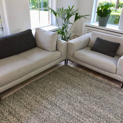 Wollen vloerkleed Antraciet - Cobble Stone - Vloerkledenloods