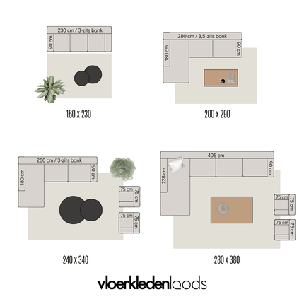 Wollen vloerkleed Antraciet - Cobble Stone - Vloerkledenloods