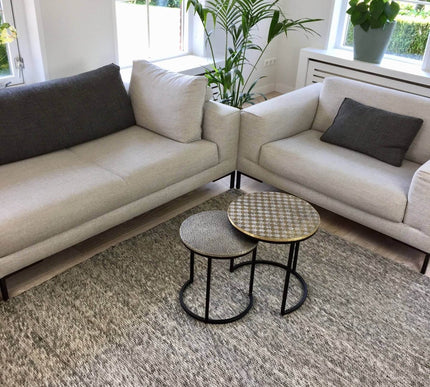 Wollen vloerkleed Antraciet - Cobble Stone - Vloerkledenloods