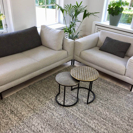 Wollen vloerkleed Antraciet - Cobble Stone - Vloerkledenloods