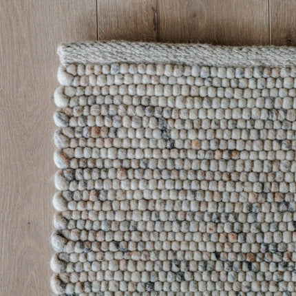 Wollen Vloerkleed Beige/Wit Gemeleerd Vik - Vloerkledenloods