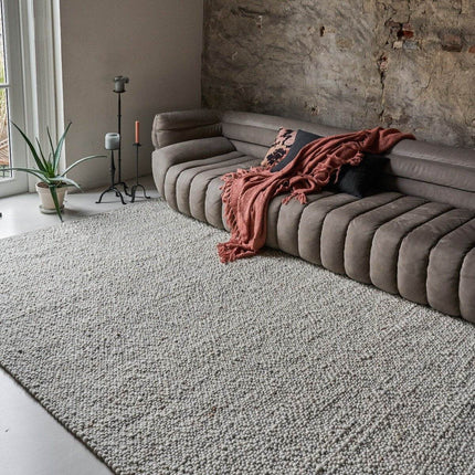 Wollen vloerkleed Bergamo 11 Beige - Eva Interior - Vloerkledenloods