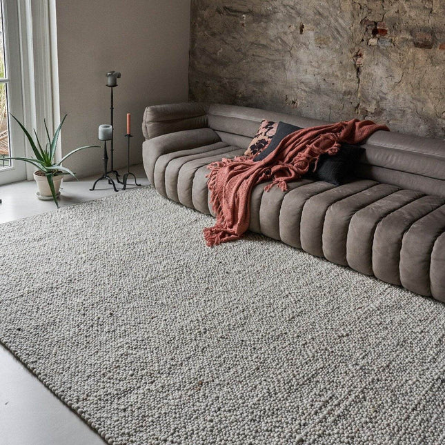 Wollen vloerkleed Bergamo 11 Beige - Eva Interior - Vloerkledenloods