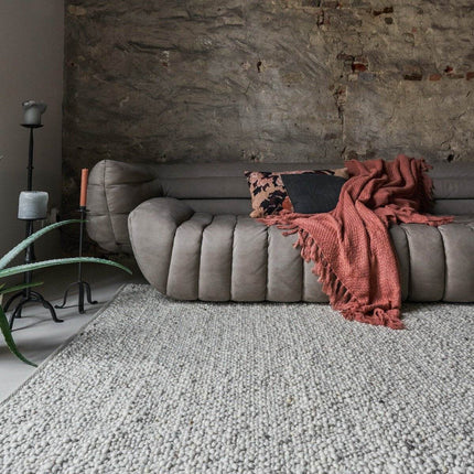 Wollen vloerkleed Bergamo 11 Beige - Eva Interior - Vloerkledenloods