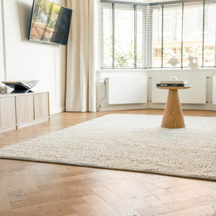 Wollen vloerkleed Bergamo 12 Licht Bruin Mix - Eva Interior - Vloerkledenloods