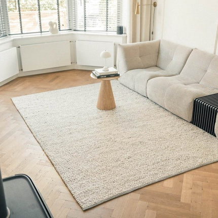 Wollen vloerkleed Bergamo 12 Licht Bruin Mix - Eva Interior - Vloerkledenloods
