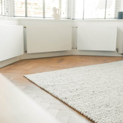 Wollen vloerkleed Bergamo 12 Licht Bruin Mix - Eva Interior - Vloerkledenloods