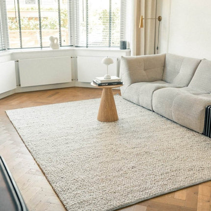 Wollen vloerkleed Bergamo 12 Licht Bruin Mix - Eva Interior - Vloerkledenloods