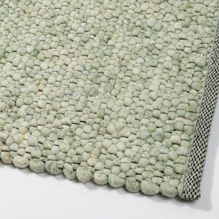 Wollen vloerkleed Bergamo 140 Licht Groen - Eva Interior - Vloerkledenloods