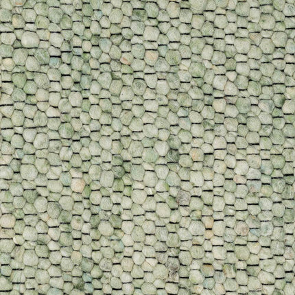 Wollen vloerkleed Bergamo 140 Licht Groen - Eva Interior - Vloerkledenloods