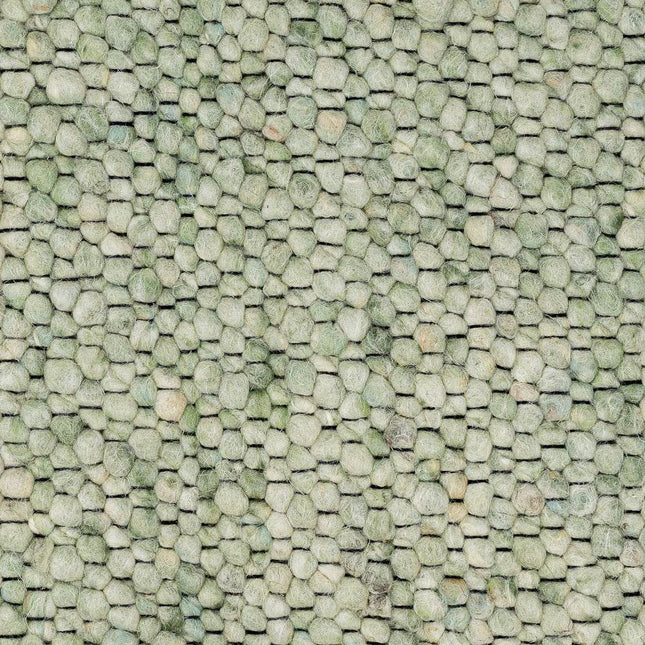 Wollen vloerkleed Bergamo 140 Licht Groen - Eva Interior - Vloerkledenloods