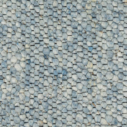 Wollen vloerkleed Bergamo 150 blauw - Eva Interior - Vloerkledenloods