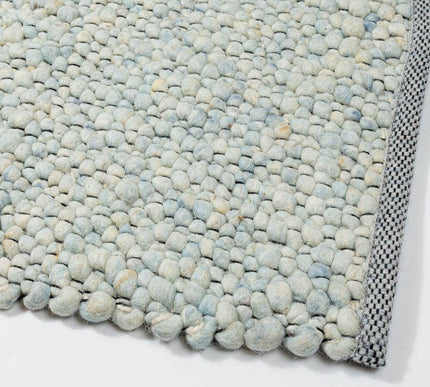 Wollen vloerkleed Bergamo 151 Licht Blauw Mix - Eva Interior - Vloerkledenloods