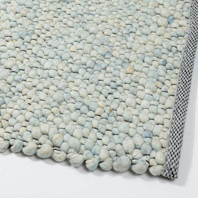 Wollen vloerkleed Bergamo 151 Licht Blauw Mix - Eva Interior - Vloerkledenloods