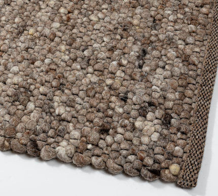 Wollen vloerkleed Bergamo 225 Bruin - Eva Interior - Vloerkledenloods