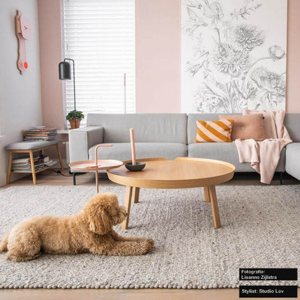 Wollen vloerkleed Bergamo 28 Licht Grijs - Eva Interior - Vloerkledenloods