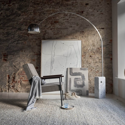 Wollen vloerkleed Bergamo 35 Licht Ivoor Mix - Eva Interior - Vloerkledenloods