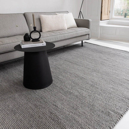 Wollen Vloerkleed Donkergrijs Vik - Vloerkledenloods