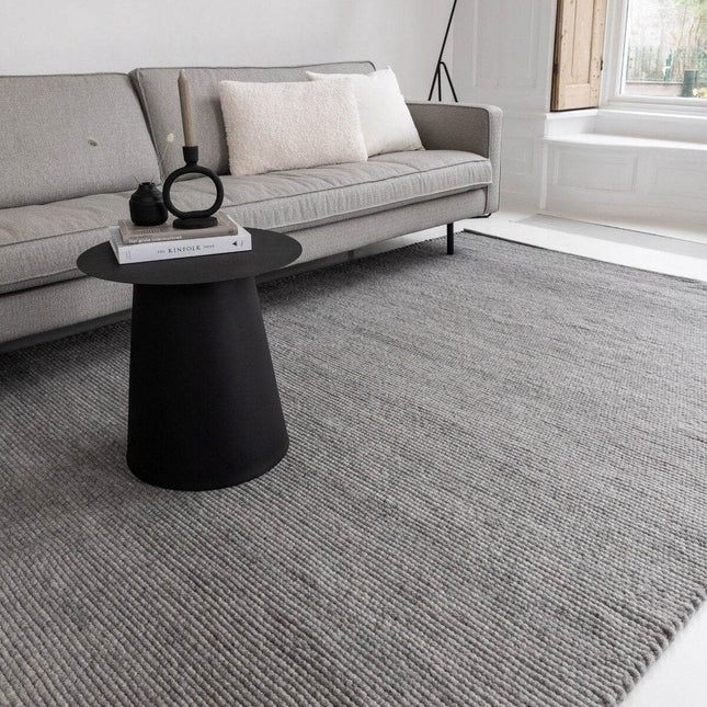 Wollen Vloerkleed Donkergrijs Vik - Vloerkledenloods