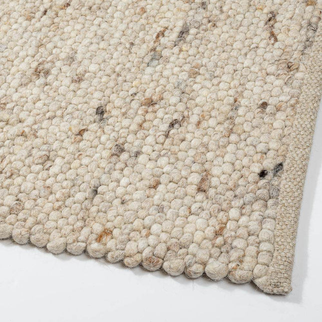 Wollen vloerkleed Greenland 12 Licht Bruin Mix - Eva Interior - Vloerkledenloods
