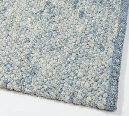Wollen vloerkleed greenland 150 Blauw - Eva Interior - Vloerkledenloods