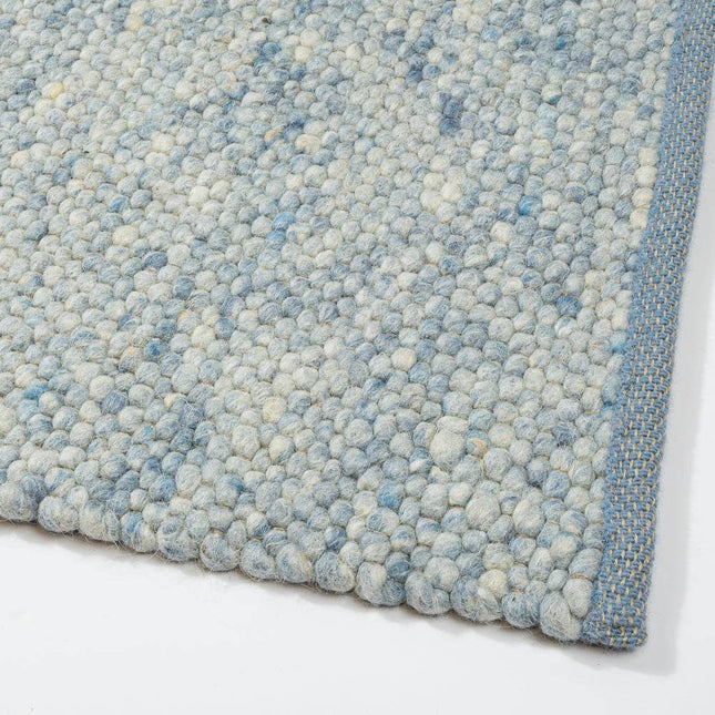 Wollen vloerkleed greenland 150 Blauw - Eva Interior - Vloerkledenloods