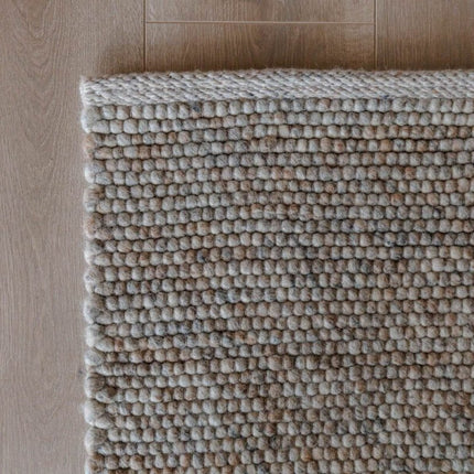 Wollen Vloerkleed Grijs/bruin gemeleerd Vik - Vloerkledenloods