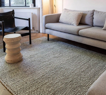 Wollen vloerkleed Lecco wit/beige - Vloerkledenloods