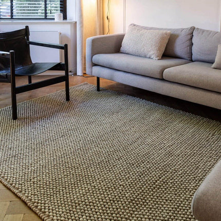 Wollen vloerkleed Lecco wit/beige - Vloerkledenloods