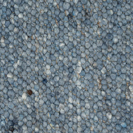 Wollen vloerkleed Marina blauw 250 - Eva Interior - Vloerkledenloods
